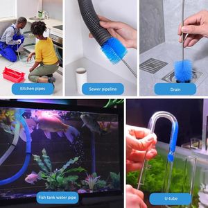 Set di 3 Spazzole Flessibili per Pulizia Scarichi e Canne da Pesca, 75 Pollici, con Tubo Elastico a Doppia Estremità da 8 Pollici in Nylon - Product Image 3