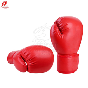 Guantes de Boxeo Rojos de Cuero Personalizados de 12 oz, Guantes de Combate con Cierre de Velcro para Entrenamiento de MMA, Fitness y Deportes - Product Image 2