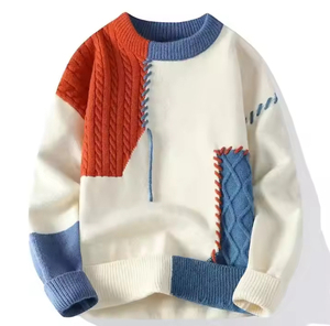 Sweat-shirt décontracté en molleton à double couche surdimensionné pour homme, avec boutons, tricoté, pour l'automne et l'hiver, idéal pour l'extérieur - Product Image 1