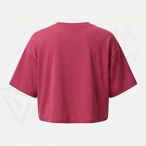 เสื้อครอปท็อปโยคะแขนสั้นสำหรับผู้หญิง พิมพ์โลโก้ได้ตามต้องการ ผลิตจากโพลีเอสเตอร์ผสมสแปนเด็กซ์ เหมาะสำหรับออกกำลังกายในฤดูใบไม้ผลิ สามารถปรับแต่งสีได้ - Product Image 2