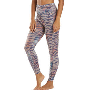 Women's High Waist Full Length <b>Printed</b> <b>Leggings</b> Stretch Knitted Cotton Bamboo Fiber Sporty All Seasons Quick Dry Color Blocked - Product Image 6