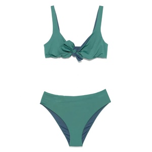 Ensemble de maillot de bain sportif 2 pièces OEM durable, soutien-gorge sans bretelles et culotte, 100 % coton, séchage rapide, respirant, imprimé écologique - Product Image 3