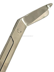 Ciseaux à pansements manuels en acier inoxydable à manche vert, courbés et longs, pour la chirurgie générale et l'utilisation médicale - Product Image 4