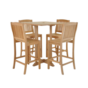 Muebles de un solo asiento, sillas y mesas de madera de teca con un estilo sencillo y moderno para uso en exteriores, duraderos y resistentes a la rotura. - Product Image 1