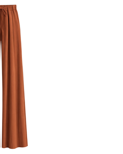 Custom Rust Wide Leg Pants Women Casual High Waist <b>Drawstring</b> <b>Trousers</b> Loose Fit Straight Pants Comfortable Lounge Wear Fashion - Product Image 2