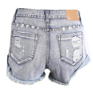 Jeans de poche décontractés en denim déchiré de style Hip Hop Motif solide Taille moyenne Couleur Lavage Longueur au genou Respirant et Séchage rapide - Product Image 2