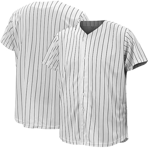 Maillots de sport en gros à prix abordable, en tissu polyester, maillot de baseball personnalisé, uniforme de baseball élégant et neuf avec boutons intégraux - Product Image 6