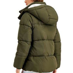 Winter Women's Casual Hat Detachable Hooded Custom Long Puffer Puffer Jacket for Women - Product Image 5