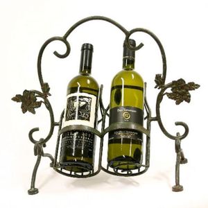 Porte-bouteilles à vin élégant en fer pour comptoir, idéal pour la décoration de table de salle à manger et de bar. - Product Image 4