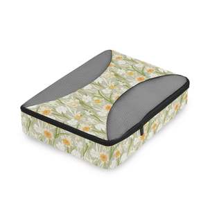 Floral Printed <b>Packing</b> Cubes Set <b>Travel</b> Luggage Organizer Pouches Mesh Breathable Compression <b>Bags</b> - Product Image 2