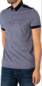 Polo de golf de qualité supérieure 100 % coton, coupe décontractée, panneaux colorés, col rabattu tendance, léger - Product Image 5