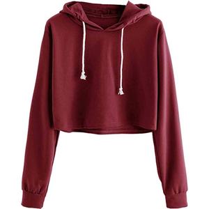 Meilleur prix, bonne qualité, design professionnel, prix ajustable, crop top à capuche pour femmes, sweats à capuche pour femmes, sweats à capuche pour femmes avec logo personnalisé - Product Image 4