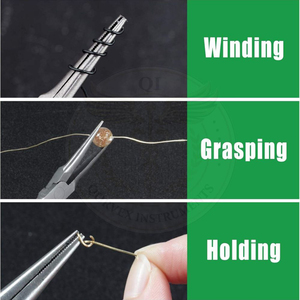 Pince à bec effilé légère de 5 pouces pour la fabrication de bijoux, en acier inoxydable, mâchoires dentelées pour plier et saisir le fil, surface lisse - Product Image 3