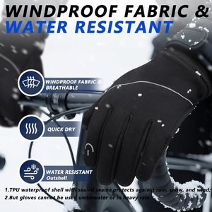 Gants d'hiver pour hommes et femmes - Gants thermiques chauds pour vélo, randonnée, temps froid, course à pied, ski, moto - Product Image 3