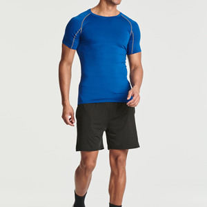 Camiseta deportiva de poliéster con cuello redondo, nueva camiseta al por mayor para hombre, resistente y flexible, que absorbe la humedad. - Product Image 5