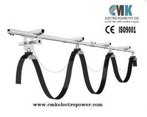 Galvanized Steel <b>C</b> Rail Festoon System 6m Track Kit Cable Trolley with End <b>Clamp</b> for Overhead Cranes - Product Image 6