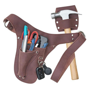 Cinturón de herramientas de floristería de cuero premium, organizador de jardinería con múltiples bolsillos, bolsa de cintura ajustable, logotipo personalizado, precio OEM en venta. - Product Image 1