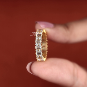 Anillo de Eternidad de Oro de 14K con Diamantes Cultivados en Laboratorio, Certificado EGL, Anillo de Boda Alternado, Joyería Personalizada al por Mayor - Product Image 6