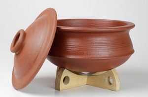 Juego de ollas de barro terracota auténticas hechas a mano con tapas, para cocina de gas, ecológicas, resistentes al calor, para cocinar y servir. - Product Image 5