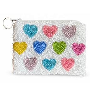 Monedero Pequeño con Cuentas y Estampado de Corazón Rojo, Bolsa Ecológica para Guardar Monedas, Bolsa Multiusos con Cierre Superior para Mujer - Product Image 6