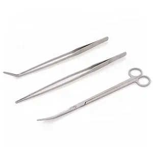 Aquarium Plant Tools, Stainless Steel Aquarium Aquascaping Kit Scissor Tweezers for Planted Fish Tank Stainless steel