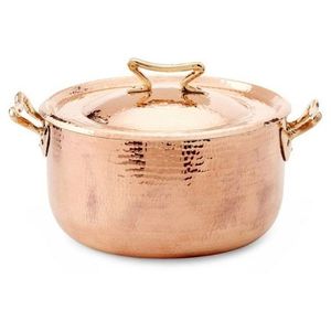 Casserole en cuivre avec couvercle, grande marmite pour la préparation des aliments, cuisine, restaurant, restauration, finition de qualité supérieure - Product Image 6