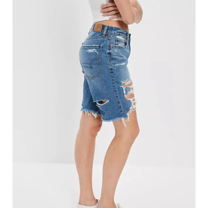 Shorts en jean de qualité supérieure pour femmes, shorts en denim pour femmes, jeans en coton décontractés pour femmes, style déchiré à 5 poches - Product Image 3