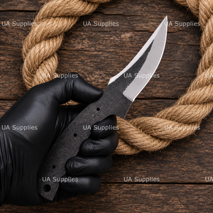 Cuchillo de Caza de Acero al Carbono Forjado a Mano de Grado Industrial UA Supplies, Mango de Acero al Carbono, Hoja de 8 Pulgadas con Punta Caída de 0.5mm - Product Image 2