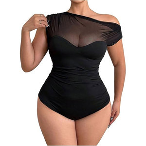 Traje de una Pieza para Mujer, Diseño Moderno y Elegante, Malla Transpirable de Alta Calidad, Textura Sólida y de Alta Gama - Product Image 1