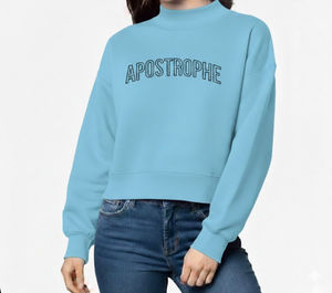 Womens <b>plain</b> mock neck <b>sweatshirt</b> featuring a clean minimalist design soft material and versatile styling for daily fashion wear - Product Image 6