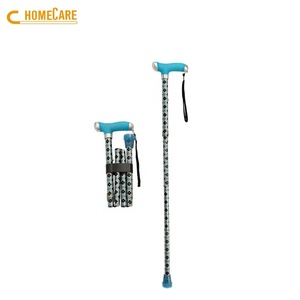 Bastón de Caminar Plegable Ajustable de 5 Secciones con Punta de Goma y Mango en T Luminoso, Capacidad de 250 LBS, para Seguridad Nocturna al Aire Libre, Venta Caliente OEM - Product Image 5