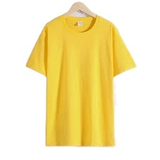 T-shirt à manches courtes col rond en coton T-shirt uni de haute qualité T-shirt décontracté ample pour homme - Product Image 6