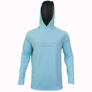 Hoodie de pêche d'extérieur 100% polyester UPF 50 Protection UV Séchage rapide Fermeture éclair avant Pêche pour hommes Été - Product Image 4