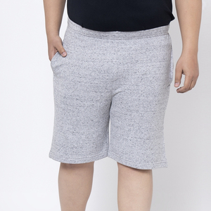 Pantalones Cortos Bermuda de Punto Satinado Gris para Hombre, con Bolsillos, Cintura Elástica, Estilo Casual, Corte Medio, Tejido Transpirable de Poliéster/Algodón - Product Image 4