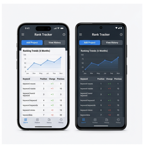 Application d'optimisation SEO Royalcraft – Recherche de mots-clés, suivi des classements, audit du site et optimisation de la recherche iOS/Android - Product Image 2