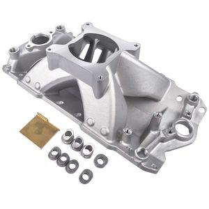 Collettore di Aspirazione in Alluminio Monoplano Personalizzato per Chevy Small Block SBC 350 400 3000 7500 1957-1995, Compatibile con A1 135i - Product Image 3