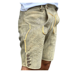 Lederhosen Alemán para Hombre, de Cuero Vacuno y Gamuza, Traje Tradicional Bávaro para el Festival de la Cerveza Oktoberfest, Ajustable y Transpirable - Product Image 2