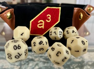Compact Bone <b>Dice</b> <b>Set</b> Travel Size Clear Numbers Lightweight Build Portable Tabletop Game Pieces - Product Image 2