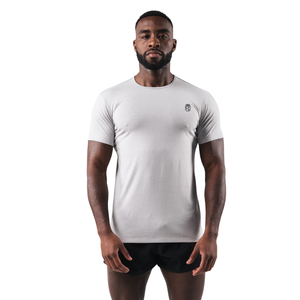 Camiseta Clásica Zero para Hombre, Color Gris Claro, Manga Corta, Cómoda, de Algodón Premium, para Gimnasio, Uso Casual, Venta al Por Mayor - Product Image 1
