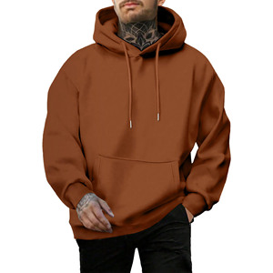 High Quality Men's Pullover Hooded Sweatshirts Heavyweight Cotton <b>Fleece</b> <b>Black</b> Printed Pocket Design Eco-Friendly Quick Dry - Product Image 1
