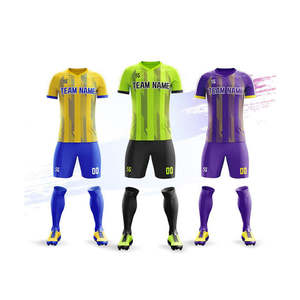 Maillots de football personnalisés en gros, respirants, à manches courtes, avec sublimation, tenues de sport - Product Image 1