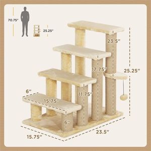 ต้นไม้แมวพรีเมียมและที่ลับเล็บ ทนทานและสะดวกสบายสำหรับความสนุกของแมว - Product Image 6