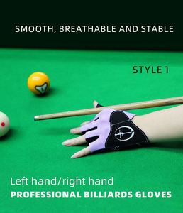 Guanti da biliardo guanti da mezze dita personalizzati guanti da biliardo antiscivolo traspiranti di alta qualità per sport all'aperto - Product Image 6