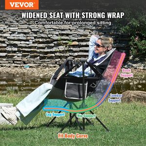 Silla de Camping Reclinable con Capacidad de Carga de 300 Libras, con Portavasos, Reposacabezas, Plegable, con Bolsa de Almacenamiento para Aventuras al Aire Libre - Product Image 2