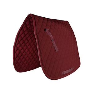New Arrival Full Size Breathable Fleece Lining Cotton Outshell Customized Polyester <b>Foam</b> Satin Horse Saddle <b>Pad</b> Equestrian - Product Image 2