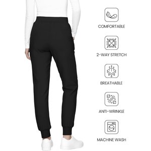 Women Casual Scrub Jogger Pants Breathable Yoga Waistband Soft <b>Stretch</b> Medical Scrubs with 3 Pockets - Product Image 5