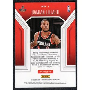 Russell Westbrook joue au jeu des chiffres : carte à collectionner de basket-ball, édition 2019-20 - Product Image 5