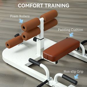 Appareil de Squat Pliable Blanc Multifonctionnel pour la Maison avec Support de Pompes et Équipement d'Entraînement pour les Fessiers - Product Image 6