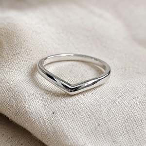 Bague en argent sterling 925 motif chevron, ensemble de bagues en V, bague empilable minimaliste, bague délicate pour le pouce, cadeau pour elle, vente en gros - Product Image 3