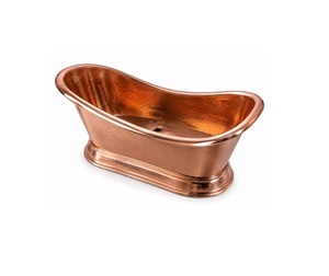 Bañera Ovalada de Cobre Martillado Hecha a Mano de Lujo, Bañera Independiente de Cobre Sólido Estilo Slipper para Baño, Spa, Hotel - Product Image 1